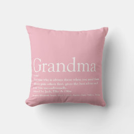 Coussin Meilleur Jour Grand-mère Définition Rose
