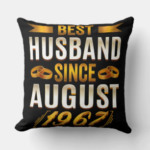 Coussin Meilleur Mari Depuis Août 1967 Anniversaire Drôle