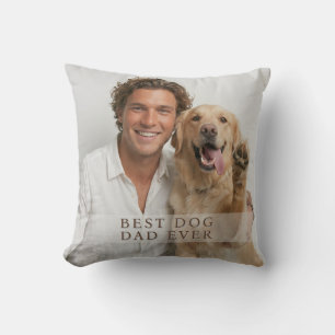 Coussin Meilleur Papa Chien Ever Moderne Photo Personnalis