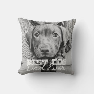 Coussin Meilleur Papa Chien Jamais Vu Photo de Compagnie P