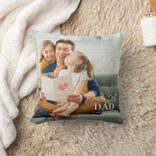 Coussin Meilleur papa du monde depuis 20XX Photo moderne