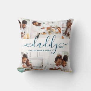 Coussin Meilleur Papa Ever  Collage de Photos Cadeau de Fê