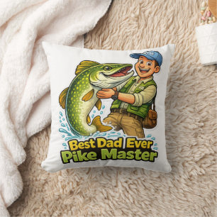 Coussin Meilleur Papa Ever Pike Master dessin animé drôle 