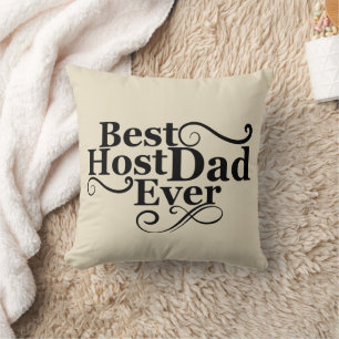 Coussin Meilleur papa hôte jamais heureux fête des pères i