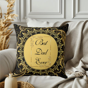 Coussin Meilleur Papa Jamais Calligraphie Moderne Des Fils