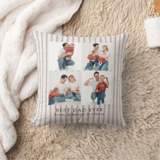 Coussin Meilleur Papa Personnalisé Photo | Sur mesure