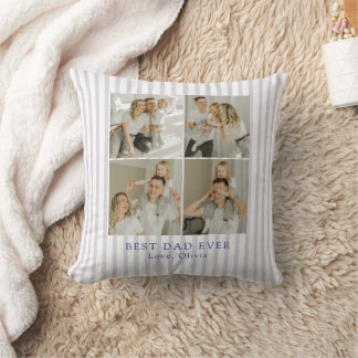 Coussin Meilleur Papa Personnalisé Photo | Sur mesure