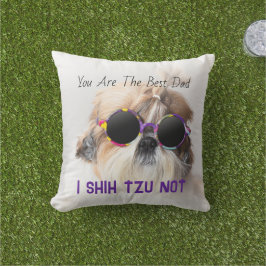 Coussin Meilleur papa Shih Tzu Pas mignon drôle photo de c