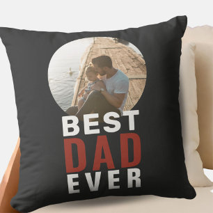 Coussin Meilleur papa toujours Typographie Photo de la Fêt