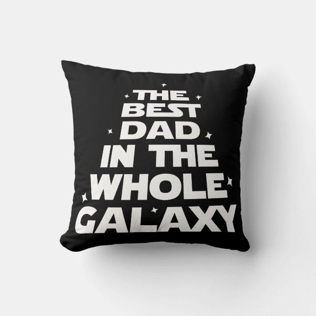 Coussin Meilleur père dans toute la Galaxie - Fête des pèr (Recto)