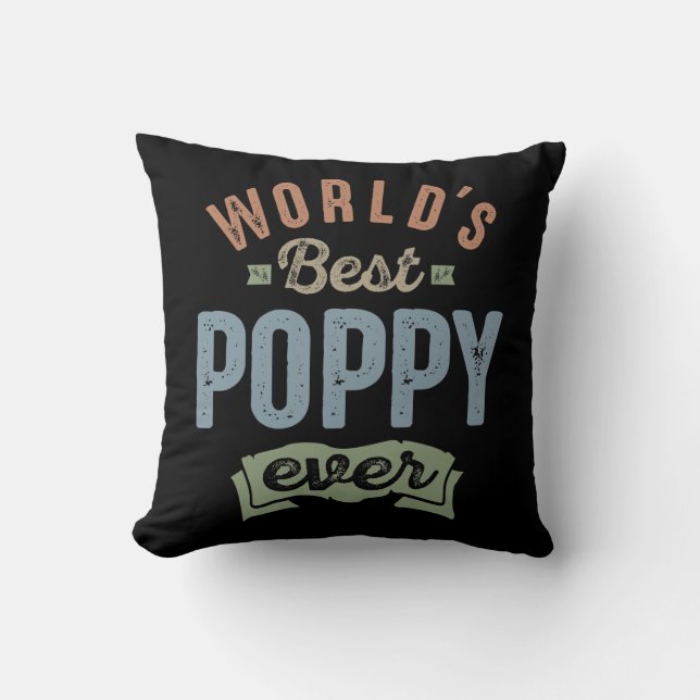 Coussin Meilleur Poppy du monde (Recto)