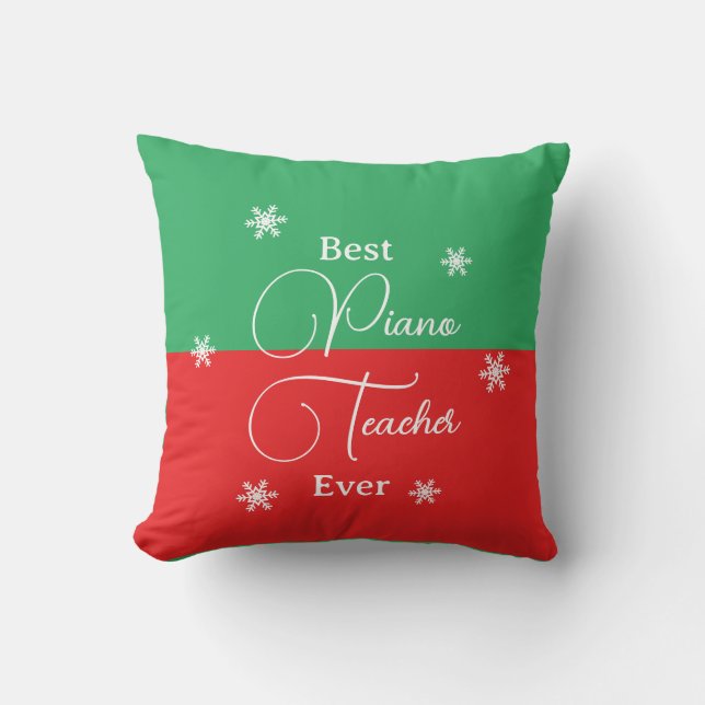 Coussin Meilleur professeur de piano jamais Piano Key Phot (Recto)