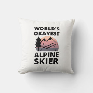 Coussin Meilleur skieur alpin du monde, ski de descente, d