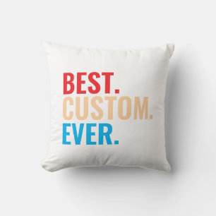 Coussin Meilleur texte vintage rétro Customisé personnalis