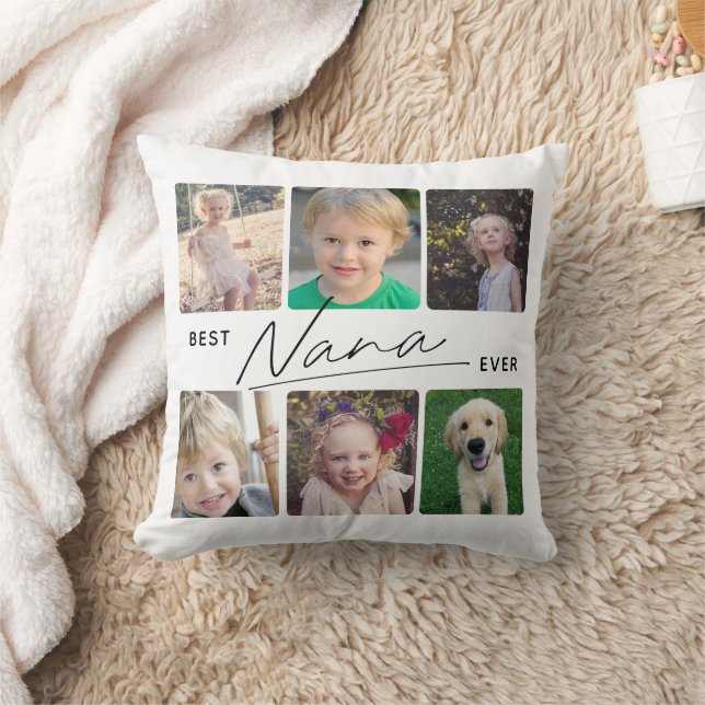Coussin Meilleure calligraphie jamais Nana 6 Collage photo (Couverture)