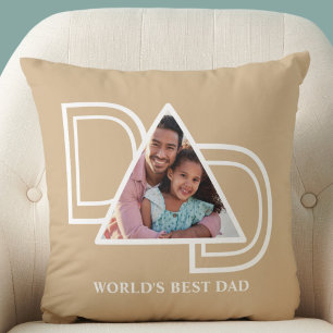 Coussin Meilleure Fête des pères photo personnalisée pour 
