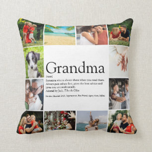 Coussin Meilleure Grand-mère, Définition de Mamie 12 Colla