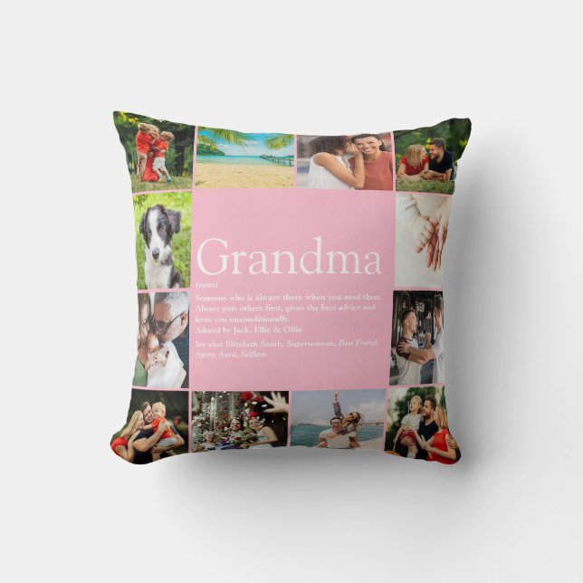 Coussin Meilleure grand-mère, Granny Definition 12 Photo C (Recto)
