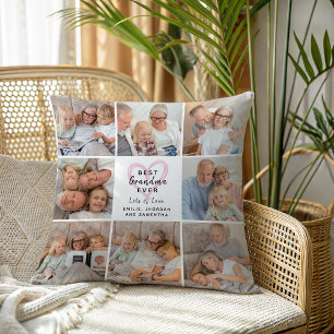 Coussin Meilleure Grand-mère Moderne Collage de Photos d'A