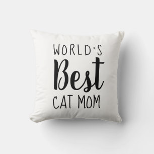 Coussin Meilleure maman de chat au monde - Personnalisable