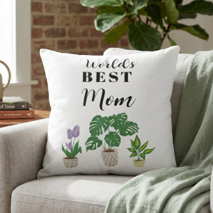 Coussin Meilleure Maman du Monde Fête des Mères Amateur de
