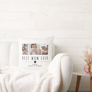 Coussin Meilleure Maman Ever 3 Photo de Famille Personna