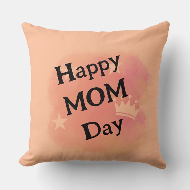 Coussin meilleure maman heureux maman jour simple moderne  (Recto)