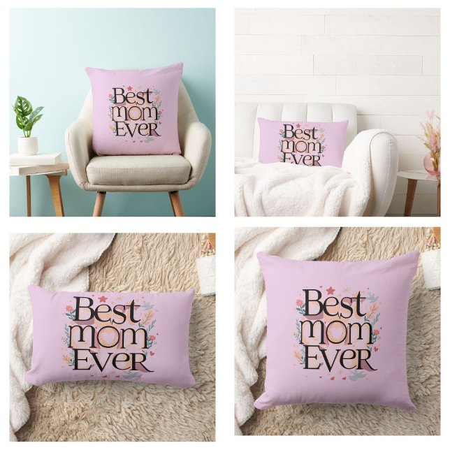 Coussin Meilleure maman jamais (best mom ever Throw Pillow)