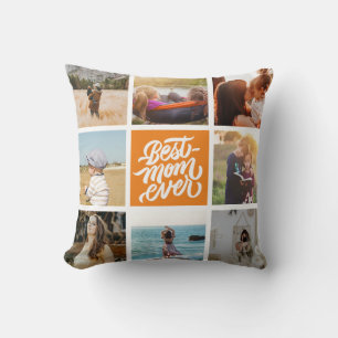Coussin Meilleure Maman Jamais Personnalisé Photo Collage 