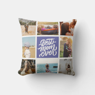 Coussin Meilleure maman Jamais personnalisée Collage photo