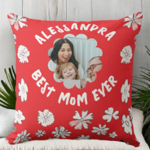 Meilleure maman jamais photo monogramme fleur sauv