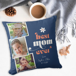 Coussin Meilleure maman jamais Typographie moderne 3 Photo