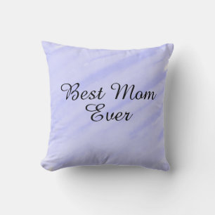 Coussin Meilleure maman jamais violet blanc aquarelle cade
