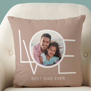 Coussin Meilleure Photo de Papa Personnalisée