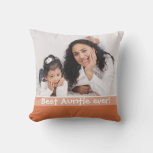 Coussin Meilleure Tante Vous Aimez Plus 2 Photo Terracotta