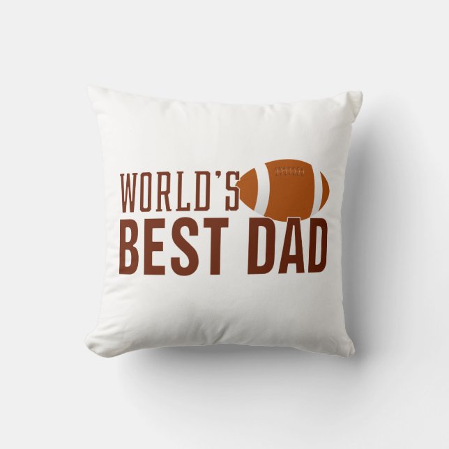 Coussin Meilleure typographie de papa du monde Football Je (Recto)