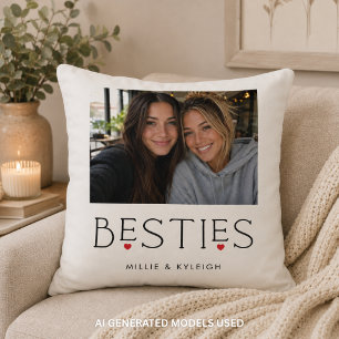 Coussin Meilleures Amies Meilleure Amie Cœur Typographie P