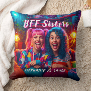 Coussin Meilleures Amies Sœurs Drôle BFF