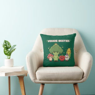 Coussin Meilleures Copines Légumes Légumes de Dessin Ani