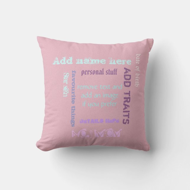 Coussin Meilleurs amis BFF personnalisés pour toujours Wor (Recto)