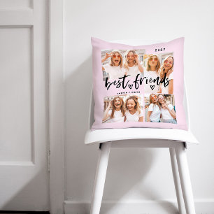 Coussin Meilleurs amis   Script Décontracté et grille phot