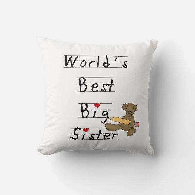 Coussin Meilleurs cadeaux aux grandes soeurs du monde (Recto)