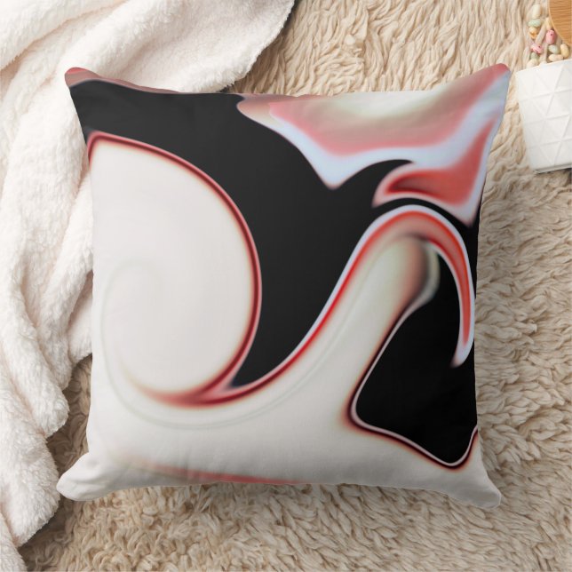 Coussin Mélange de tons beige doux à rouge dégradé (Couverture)