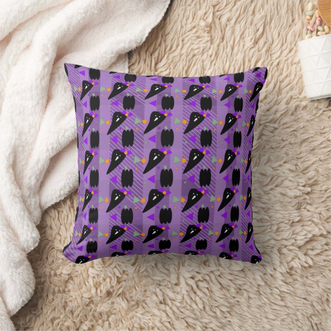 Coussin Mélange Motif d'Halloween purple-fantôme (Couverture)
