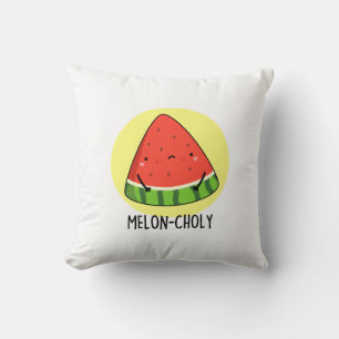 Coussin Melon-choly Funny Sad Watermelon Pun