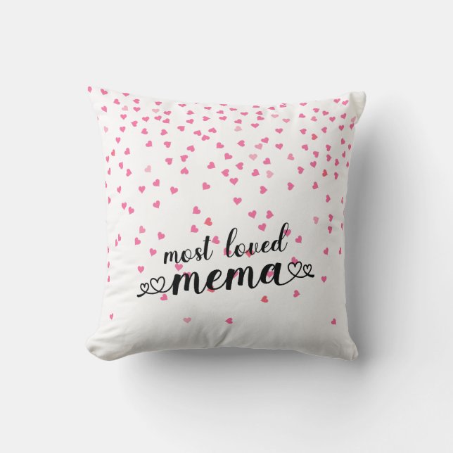 Coussin Mema le plus aimé des cœurs (Recto)