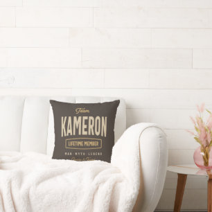 Coussin Membre à vie Team Kameron Nom personnalisé