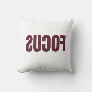 Coussin Mème drôle inversé FOCUS