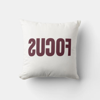 Coussin Mème drôle inversé FOCUS