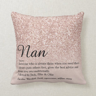 Coussin Mémé Grand-mère Définition Rose Or Paillettes